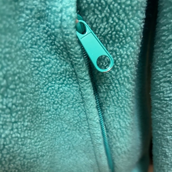 Columbia Turquoise Fleece Zip-up Sz L - Picture 9 of 10